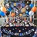 Outer Space Birthday Party Pack, Solar System Hanging Decoration, Foil Swirls Tassel Garlands, Kids Planet Themed Party Supplies, SUNBEAUTY