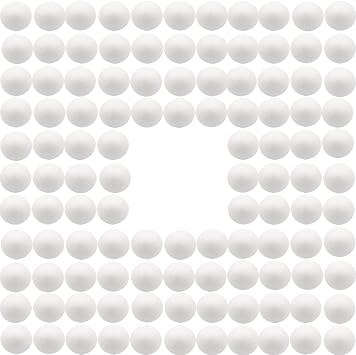 FFchuanhe Foam Balls for Crafts 2 Inch 112 Pack, White Polystyrene Smooth Round Ball, for Arts and Crafts Supplies School Project Holiday Party Wedding