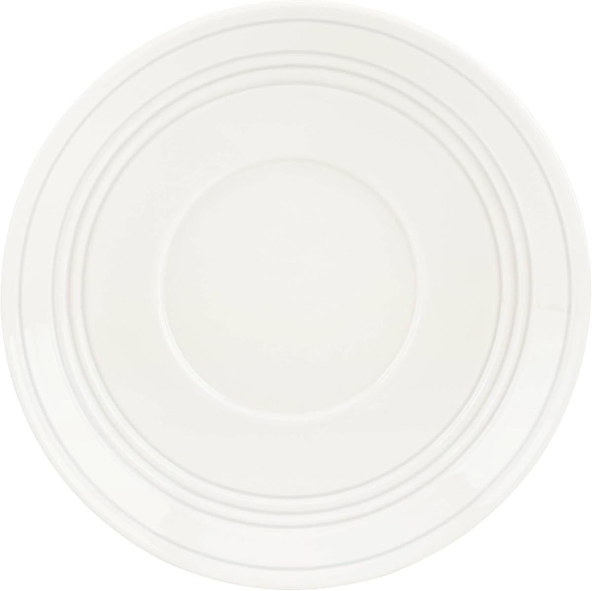 Vajilla Lenox Tin Can Alley, vajilla de porcelana blanca, platillo cupé patrón cuatro