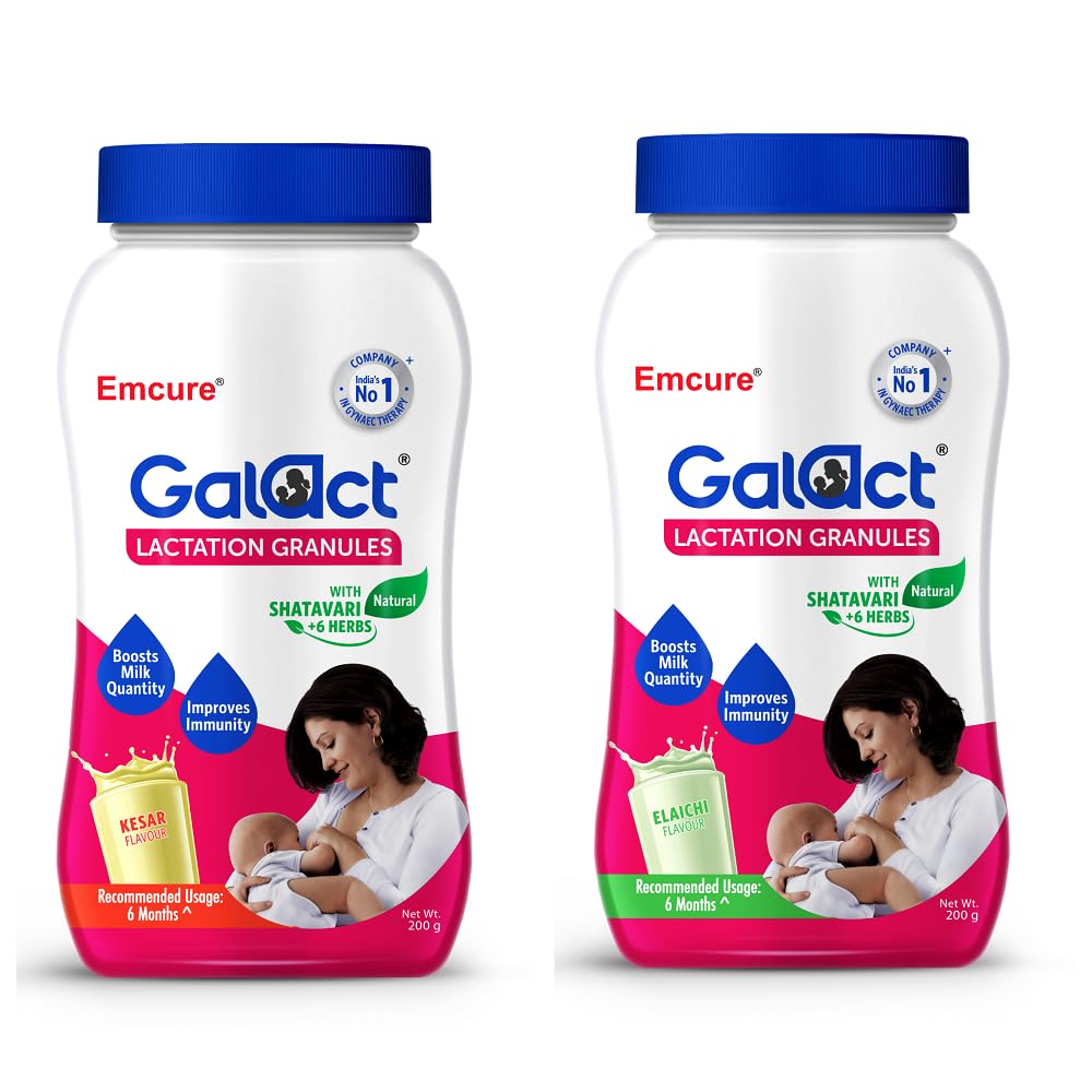 Emcure Galact Granules - Breast Feeding Supplement – Increase Milk supply - Lactation Supplement - Elaichi & Kashmiri Kesar Flavor – 200G Each (B0BS9FW187) Amazon Price History, Amazon Price Tracker