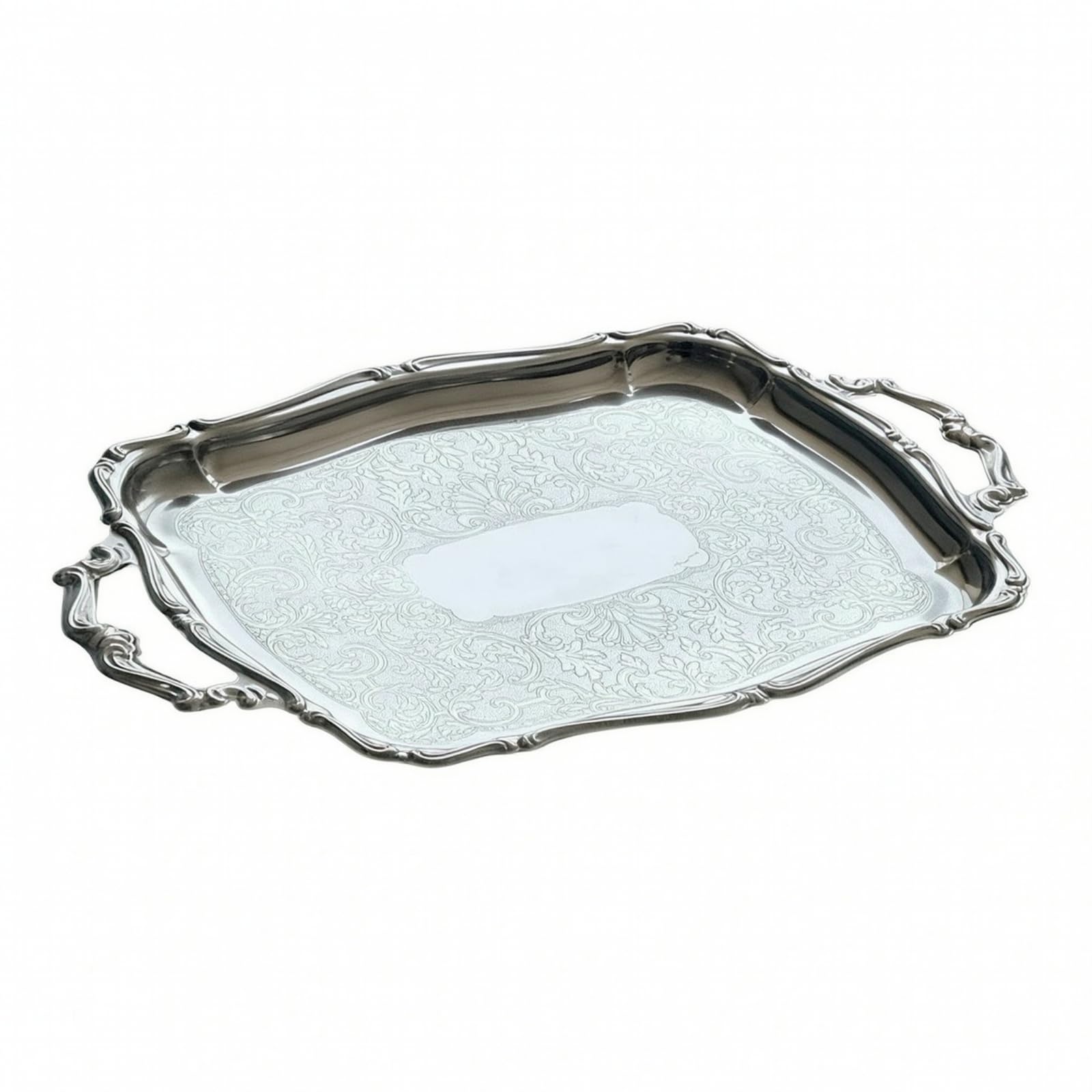Edelstahltablett mit Griffen, XL 45x34cm