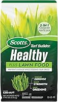 Scotts Turf Builder Healthy Plus Lawn Food: 2-in-1 Fungicide & Fertilizer Prevents 27 Diseases, Beats Summer Stress, Covers 8,000 sq. ft.