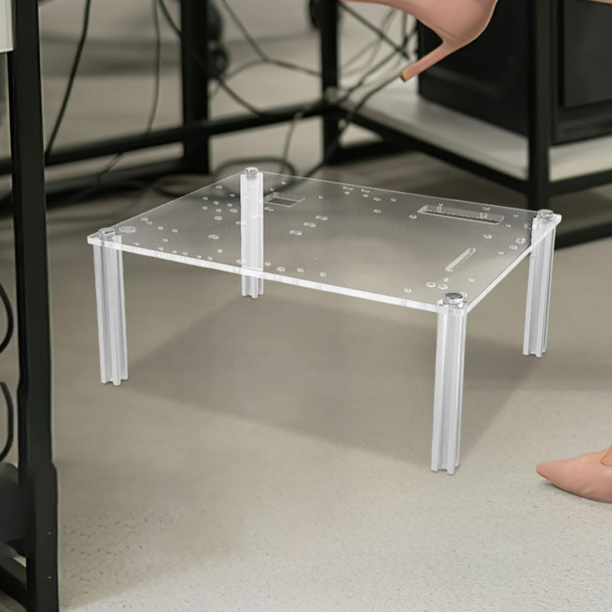 Zerodeko Supporto Design Compatto Resistente alla Ruggine Open Frame in Lega di Alluminio e Acrilico per Computer per Test Componenti e Assemblaggi PC Matx