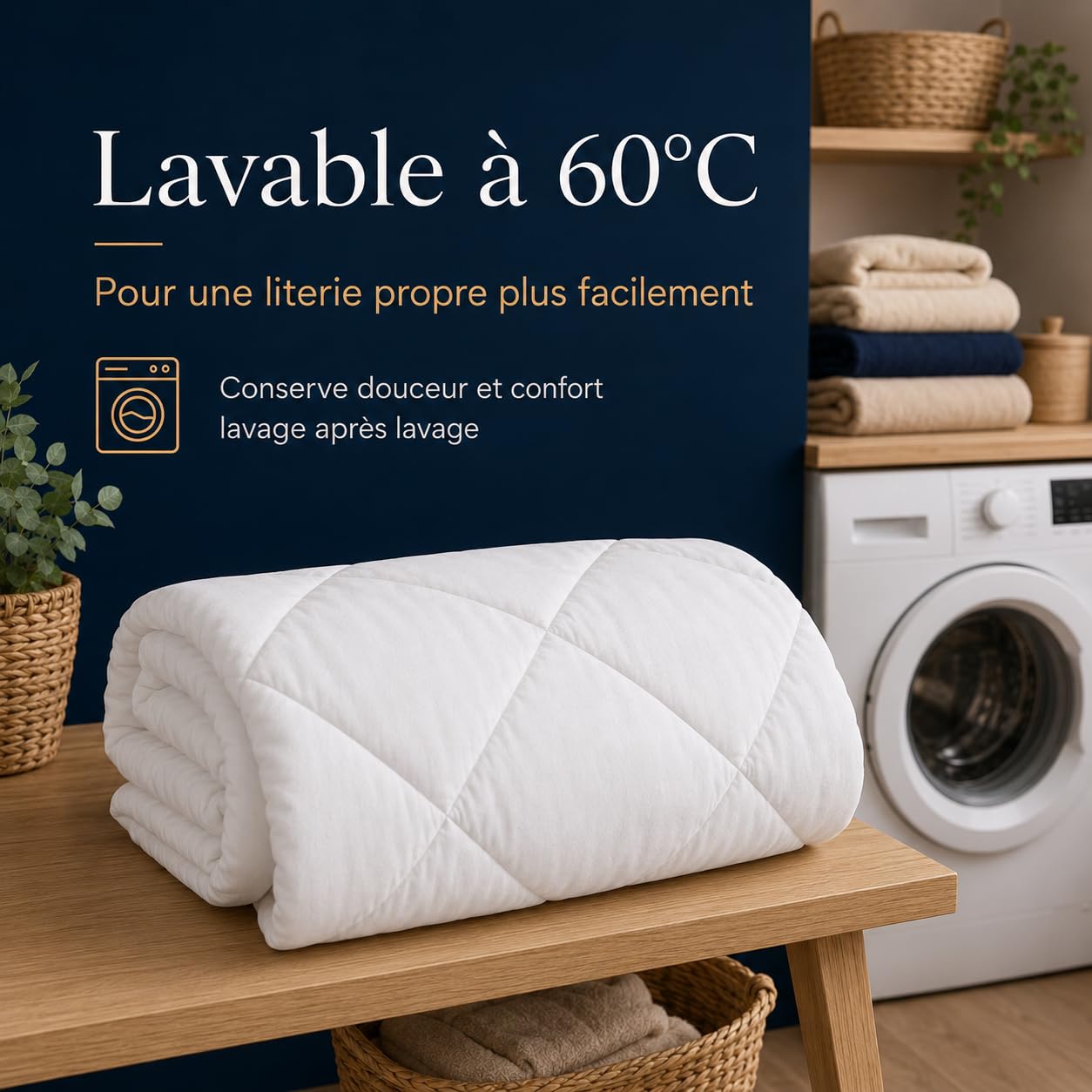 SOHYGGE – Couette Bébé 300gr/m2 – Enfant – 100x135 cm pour Lit Bebé 70x140 cm – Anti Acariens – 100% Microfibre Douce – Fabriquée en Europe – Certifié Oeko-TEX® – Couverture bébé pour Toutes Saisons