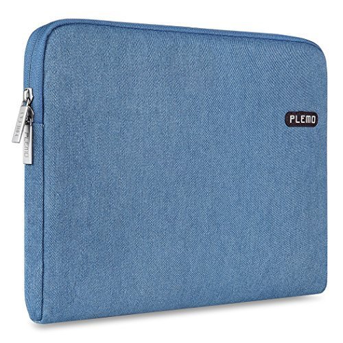 Plemo 15-15.6 Inch Laptop Sleeve Case Denim Fabric Bag for MacBook Pro / 15.6 Inch Laptops/Notebook, Light Blue