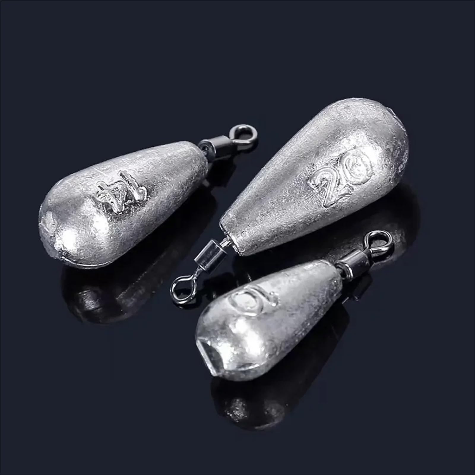 Juego de 15 plomadas de pesca de 3,5 g, 5 g, 7 g, 10 g, 14 g, 20 g, tubo de plomada, colgante de metal, kit de aparejos de mar, herramienta para deportes al aire libre (3,5 g)