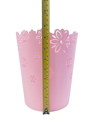 Miniatura 5 de VIUJUH Basurero de plástico con forma de flor hueca sin tapa y sin tapa