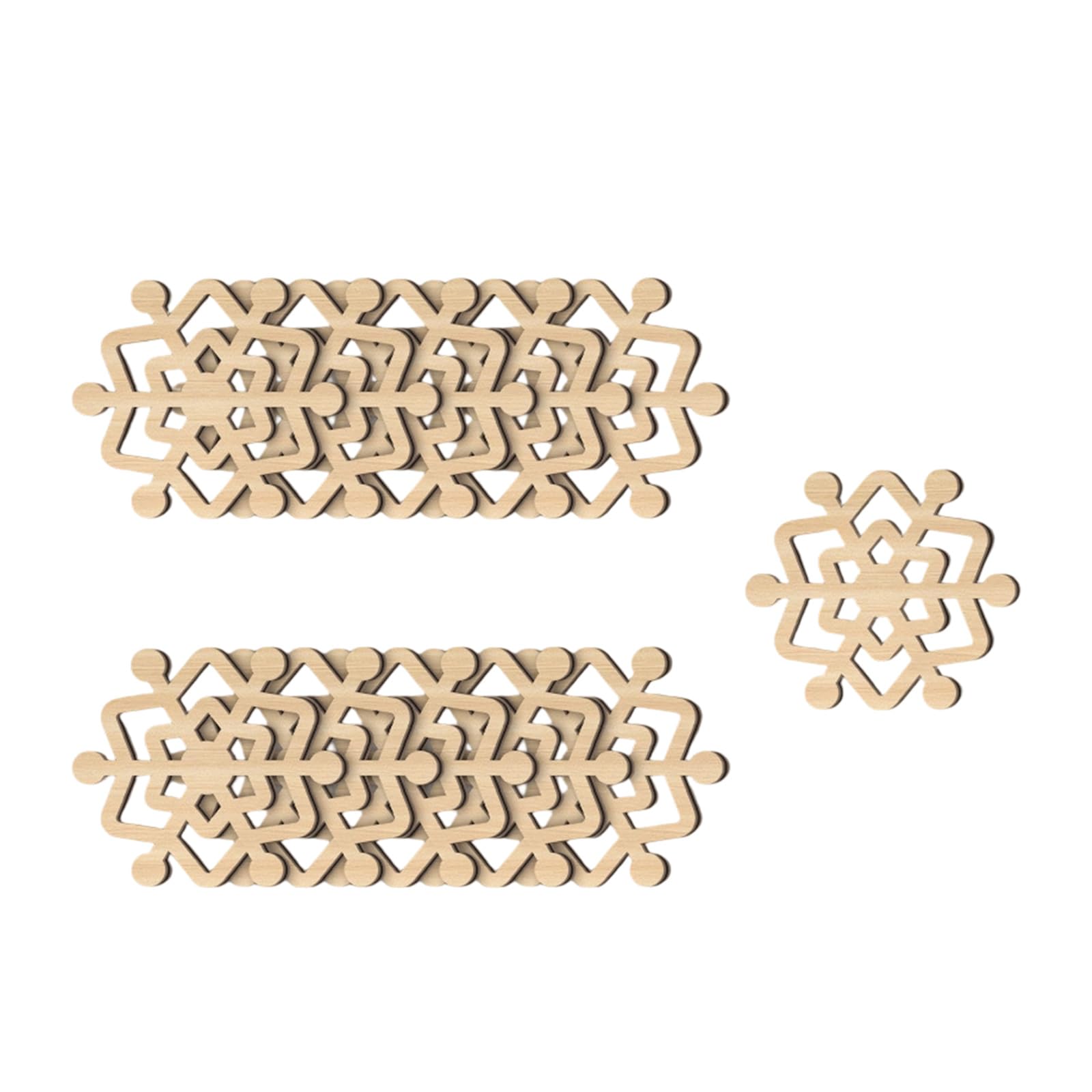 Xjdzineq Sustainable Wooden Holiday Snowflakes Easy Assembly Decorative Piece for Classroom Wedding Birthday Party Themes Natural Wood Christmas Ornament