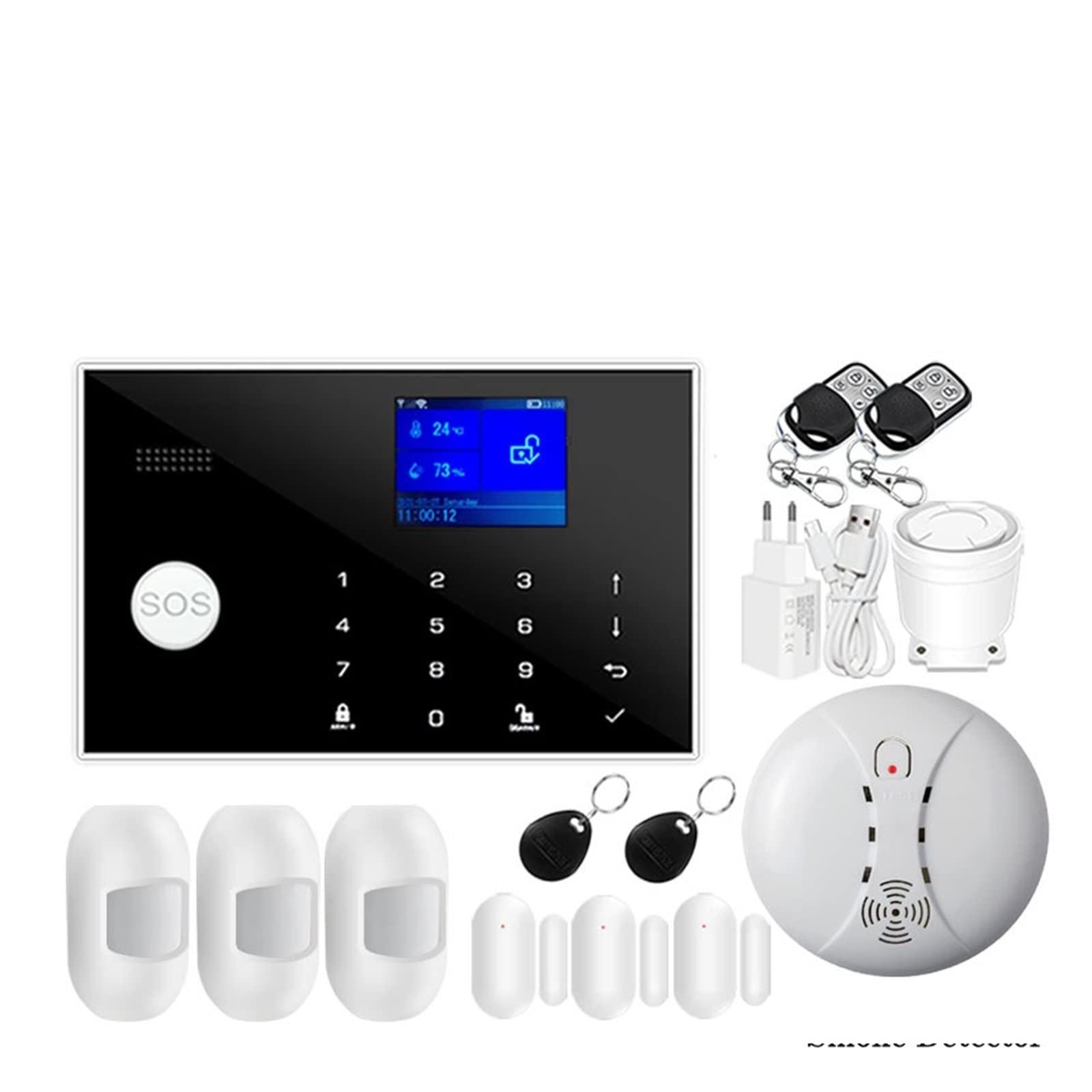 Sistema de alarma GSM Tuya con pantalla TFT y control RFID para la seguridad antirrobo en casa
