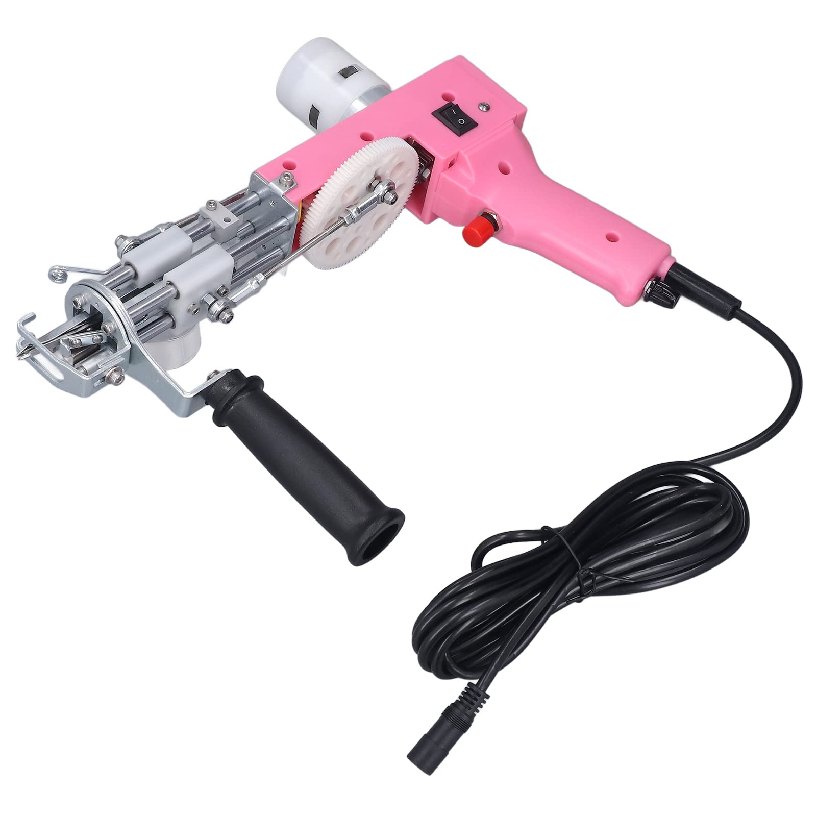 Pistola de Mechones, 2 en 1, Máquina Eléctrica de Flocado para Tejer Alfombras, Kit de Inicio de Máquina de Pistola para Tejer Alfombras de Mano