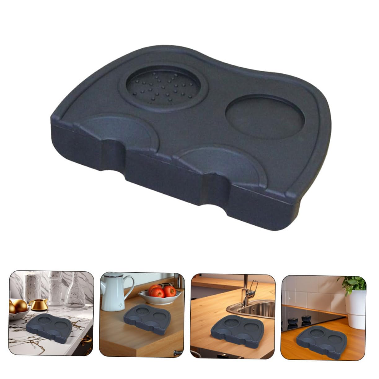 Tappetino Tamping per Espresso Antiscivolo in Silicone 2 Pezzi
