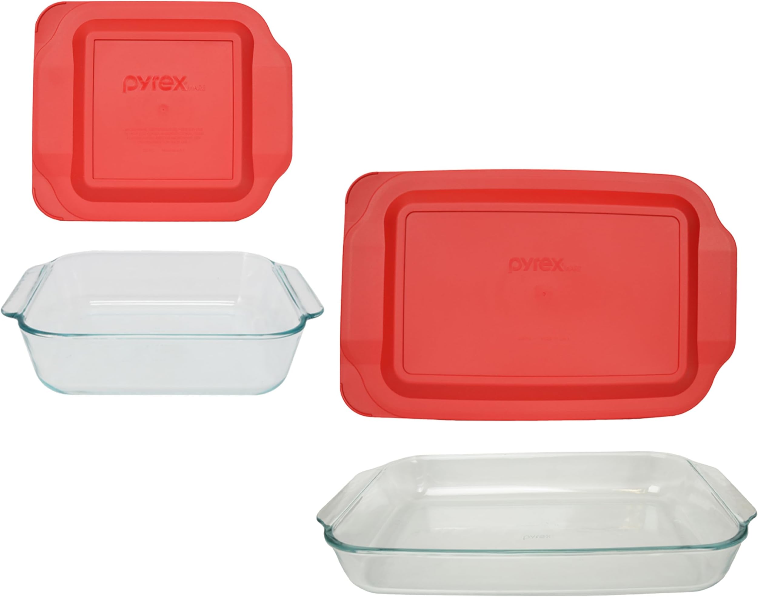 Amazon.com: Pyrex (1) 222 Clear Glass Baking Dish, (1) 233 Clear Glass ...