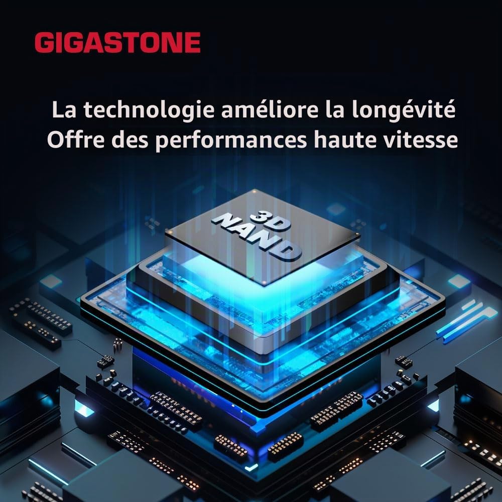 GIGASTONE 512Go Clé USB Flash (Lot de 2) Z60 USB 3.2 Gen 1, 100Mo/s Ultra Rapide, sans Capuchon, Stockage et Sauvegarde pour PC/Mac/TV/Voiture, USB 2.0/3.0/3.1 Compatible
