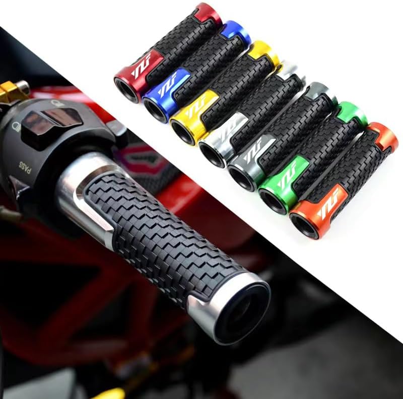 Miniatura 7 de Universal 78 "Agarres de manillar de motocicleta para Yamaha YZF R1 R3 R6 R6S R25 R125 600R (negro)