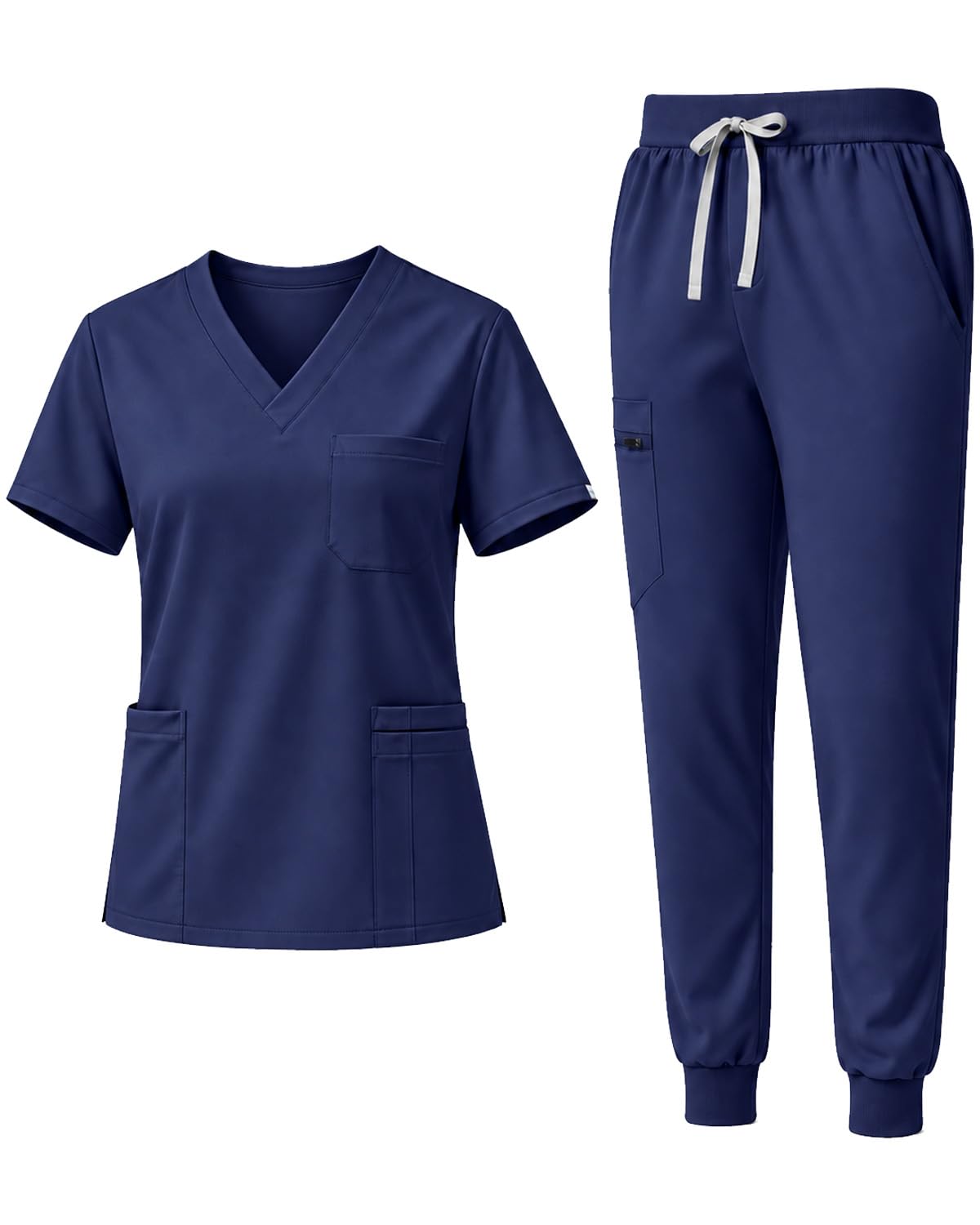 Scrubs for Women Set, V-Neck Top & Jogger Pants