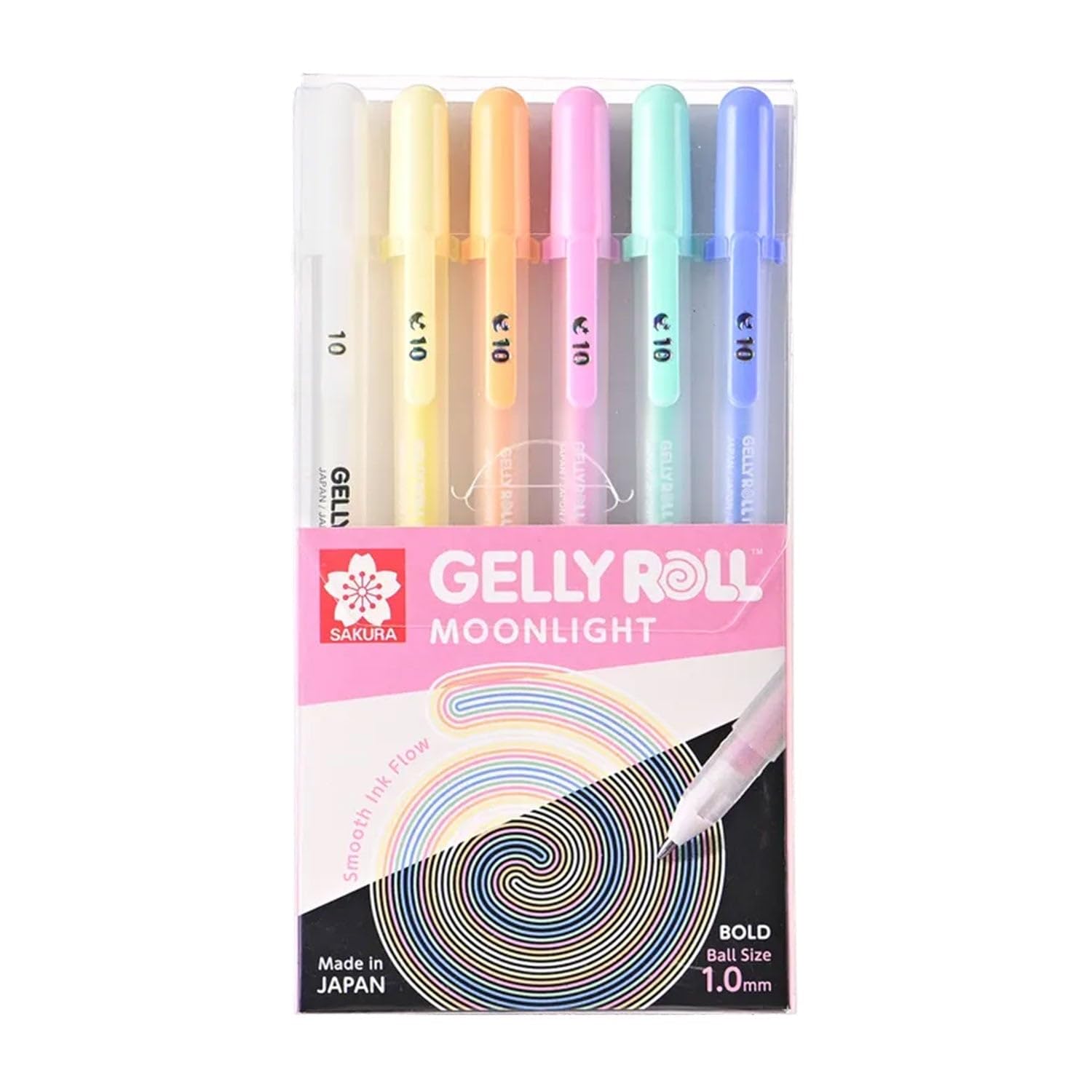 Gelly Roll Moonlight Pastel color Pack of 6 colored Pens