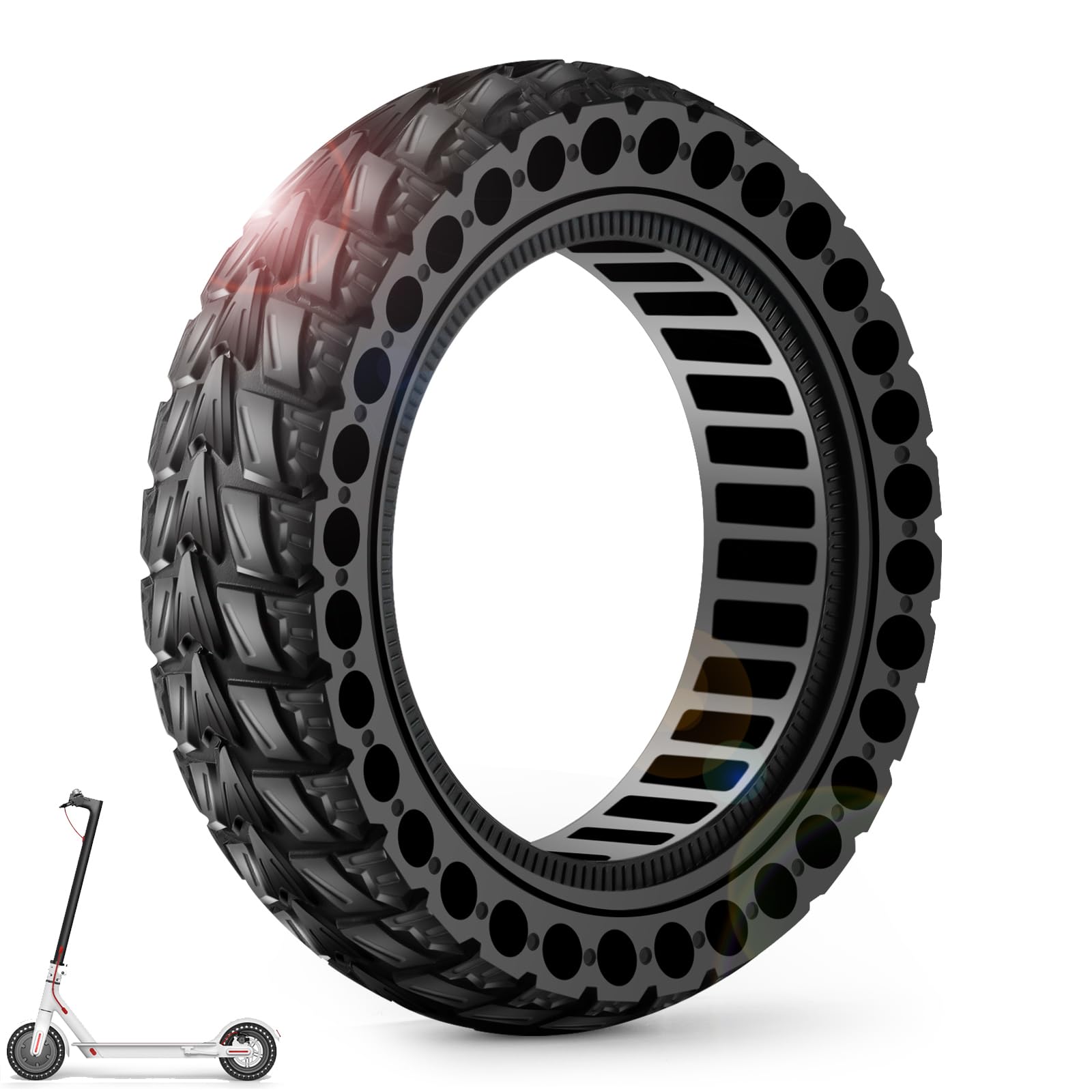 BANGTING 1PCS 60/70-6.5 Scooter Tire, 10x2.5 inch Tire Solid for Segway Ninebot Max G2 / G30 / G30D / G30E / G30E / G30LP / G30D II / G30 Max, 10x2.5-6.5 Tires Replacement for Electric Scooter (Black)