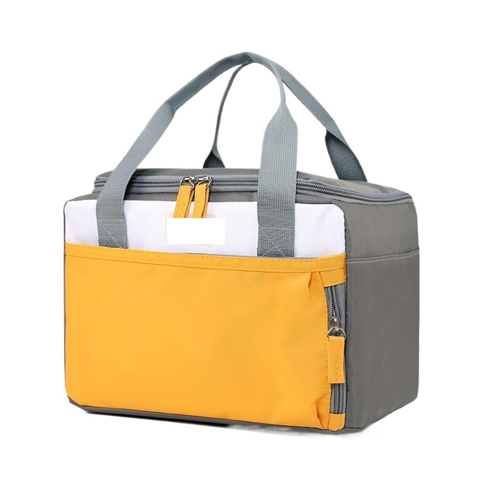 Torba piknikowa, 2 sztuki przenośne damskie duża pojemność wiele kieszeni izolowane pudełko na lunch torba chłodząca torby termiczne(Yellow)