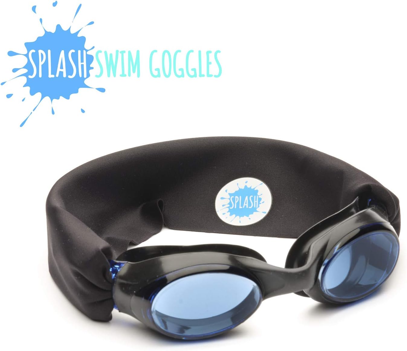 Splash Place SWIM GOGGLES with Fabric Strap -Fun, Fashionable, Comfortable - Adult & Kids Swim Goggles