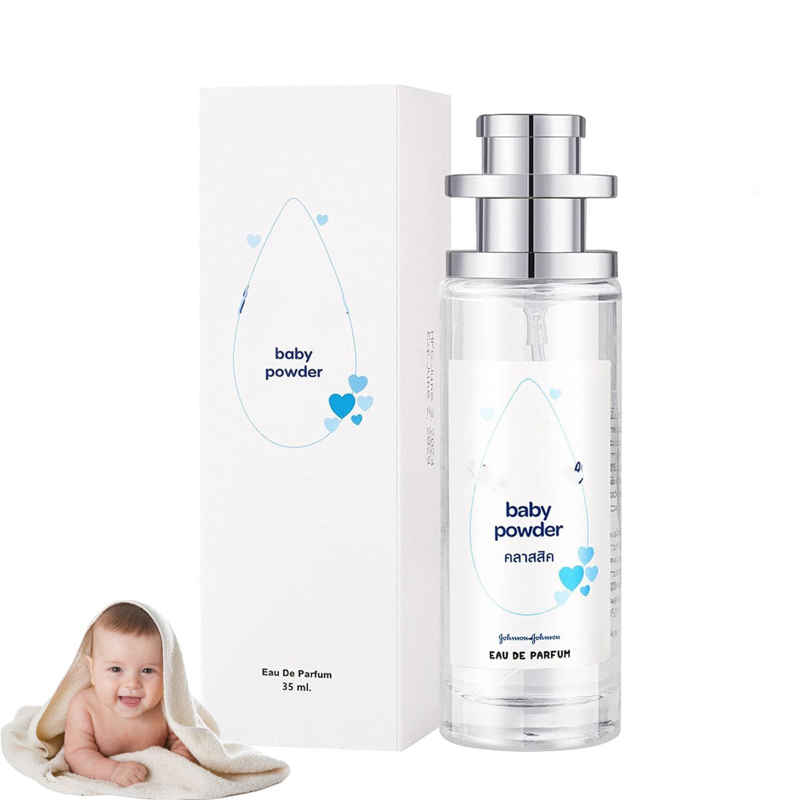 Elyven Baby Powder Perfume, An Eau De Parfum, 35ml Elyven Baby-Soft Perfume Spray, Floral & Creamy Aroma for Women & Men (1pcs-B)