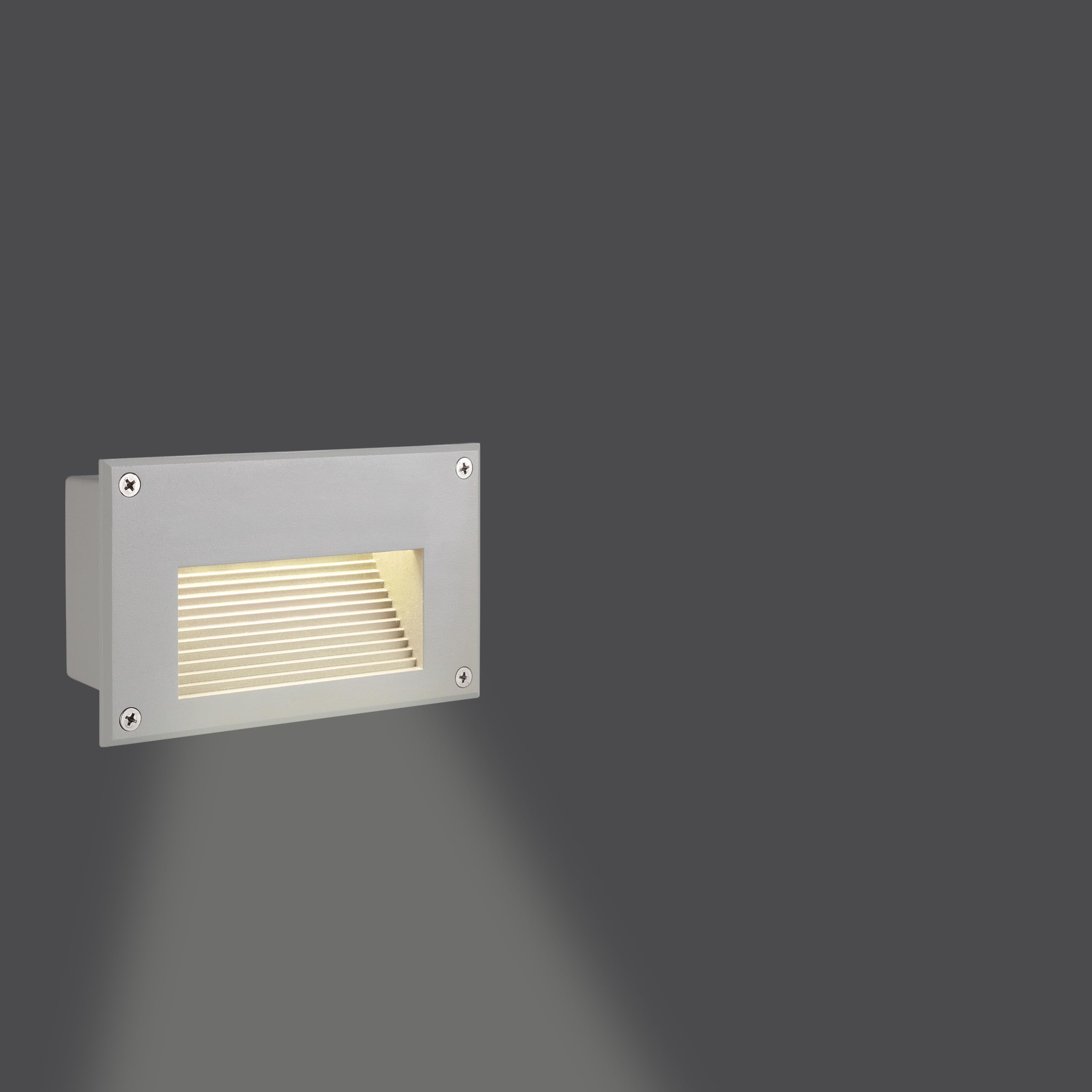 SLV Gris Brick DOWNUNDER/iluminación para Paredes, Caminos, entradas, Foco LED, luminaria empotrable de Exterior / IP54 3000.K 1,4.W 30.LM, 1.4 W