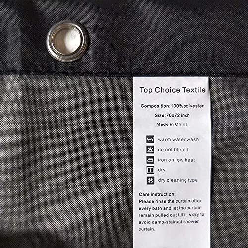 Jopsuy Shower Curtain,Black And White Bathroom Shower Curtains Set With 12Hooks,Black Striped Designer Farmhouse Waterproof Bath Decor,Folds Modern Fabric Boho Curtains 72X72 Inch #TOP5