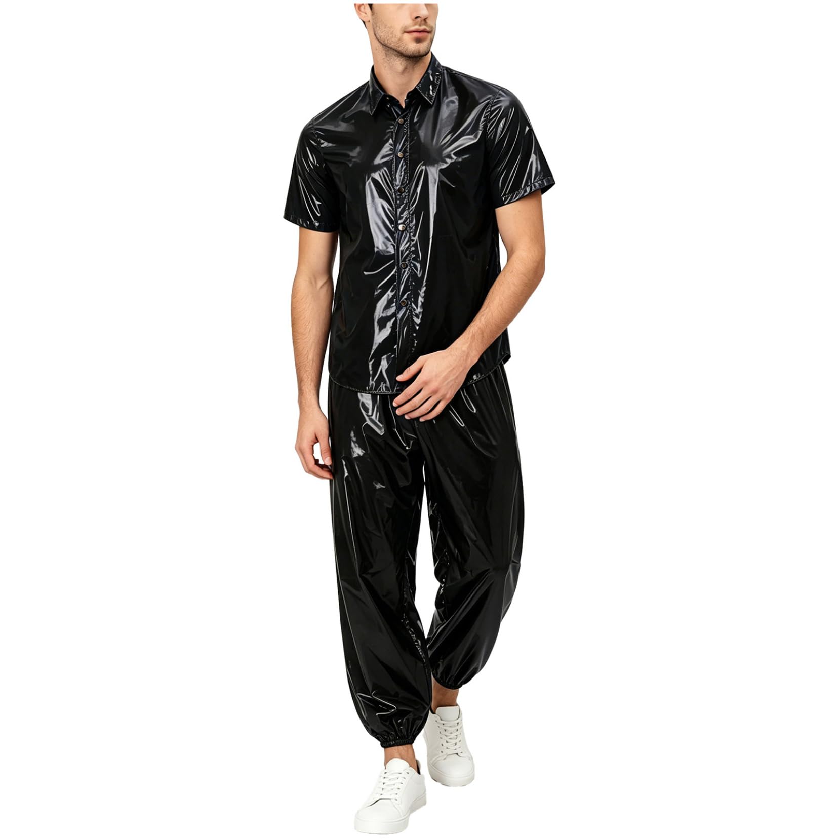 Brillante Outfit Uomo Sportswear Casual Due Pezzi Pantaloni Casual Estivi Combinaison Impermeabile