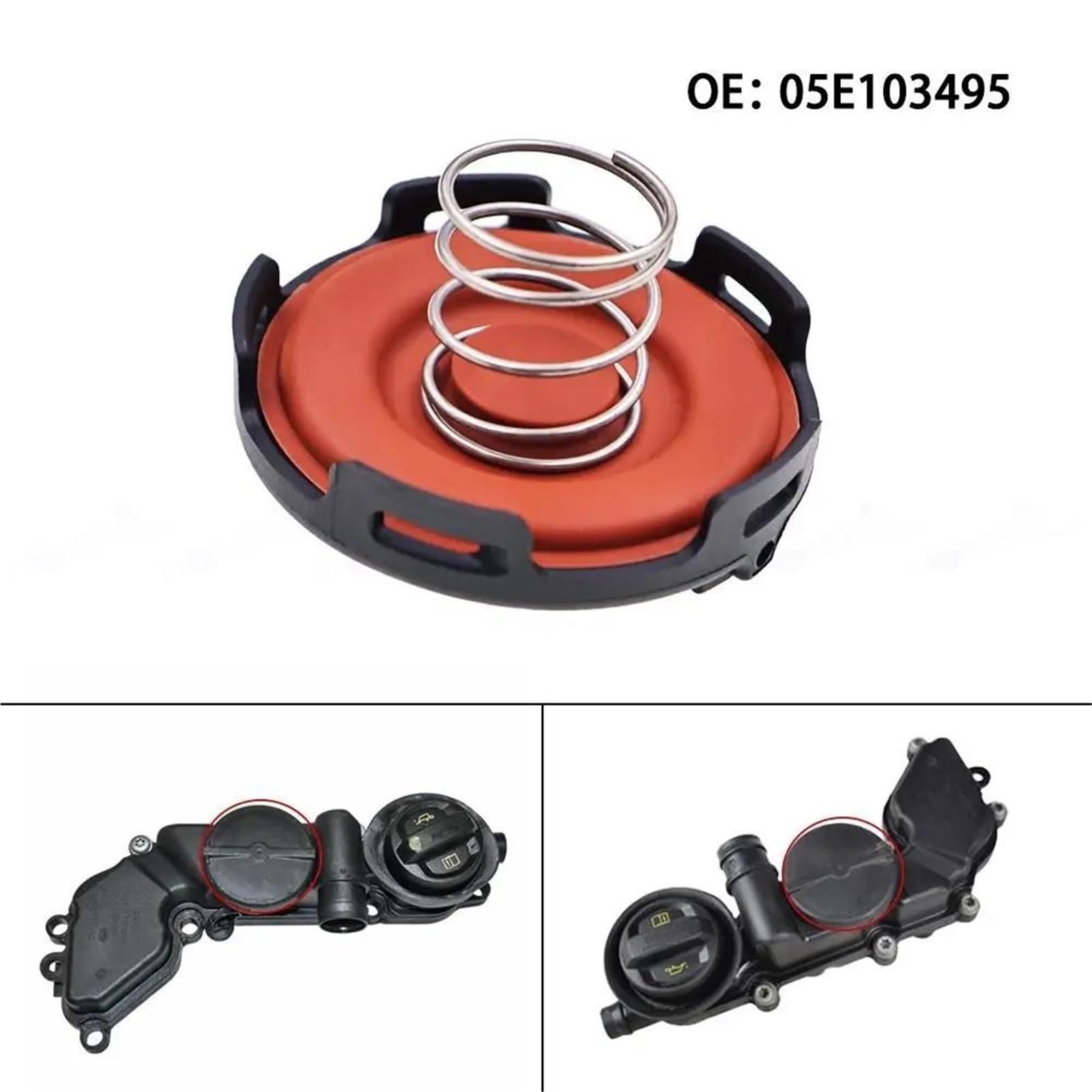 Coperchio valvola auto 05E103495 Coperchio Della Membrana Del Separatore Olio Per A3 Q3 1.5 05E103495J 05E103495T 5E103495AH Punterie Valvola Motore
