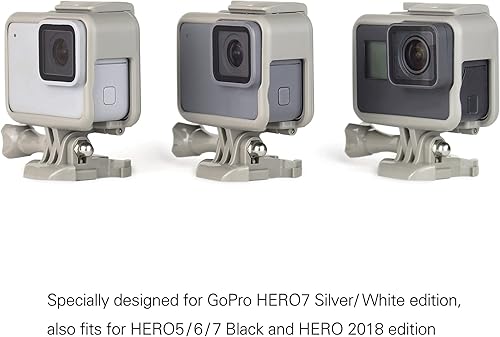 Miniatura 8 de SOONSUN Carcasa De Montaje De Marco Para GoPro Hero 5 6 7 Negro Blanco Plata Hero 2018 Cámaras Carcasa Protectora Con Hebilla Y Tornillo, Todas Las