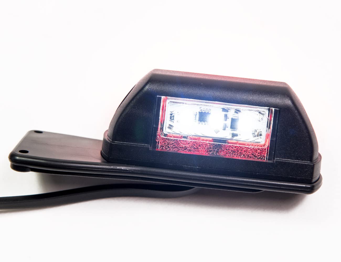 Lot de 2 feux de contournement LED 12-24 V, 2 couleurs : blanc, rouge, pour remorque de camion, remorque, caravane, etc.
