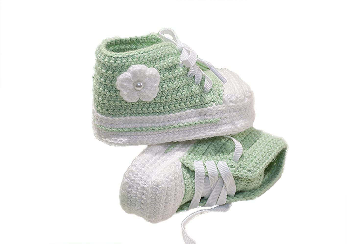 Scarpine Neonato realizzate con Uncinetto. Scarpe/Scarponcini Sportivi per Bebè, Lavorati all'Uncinetto Disponibile in Tutte Le Taglie Bambino