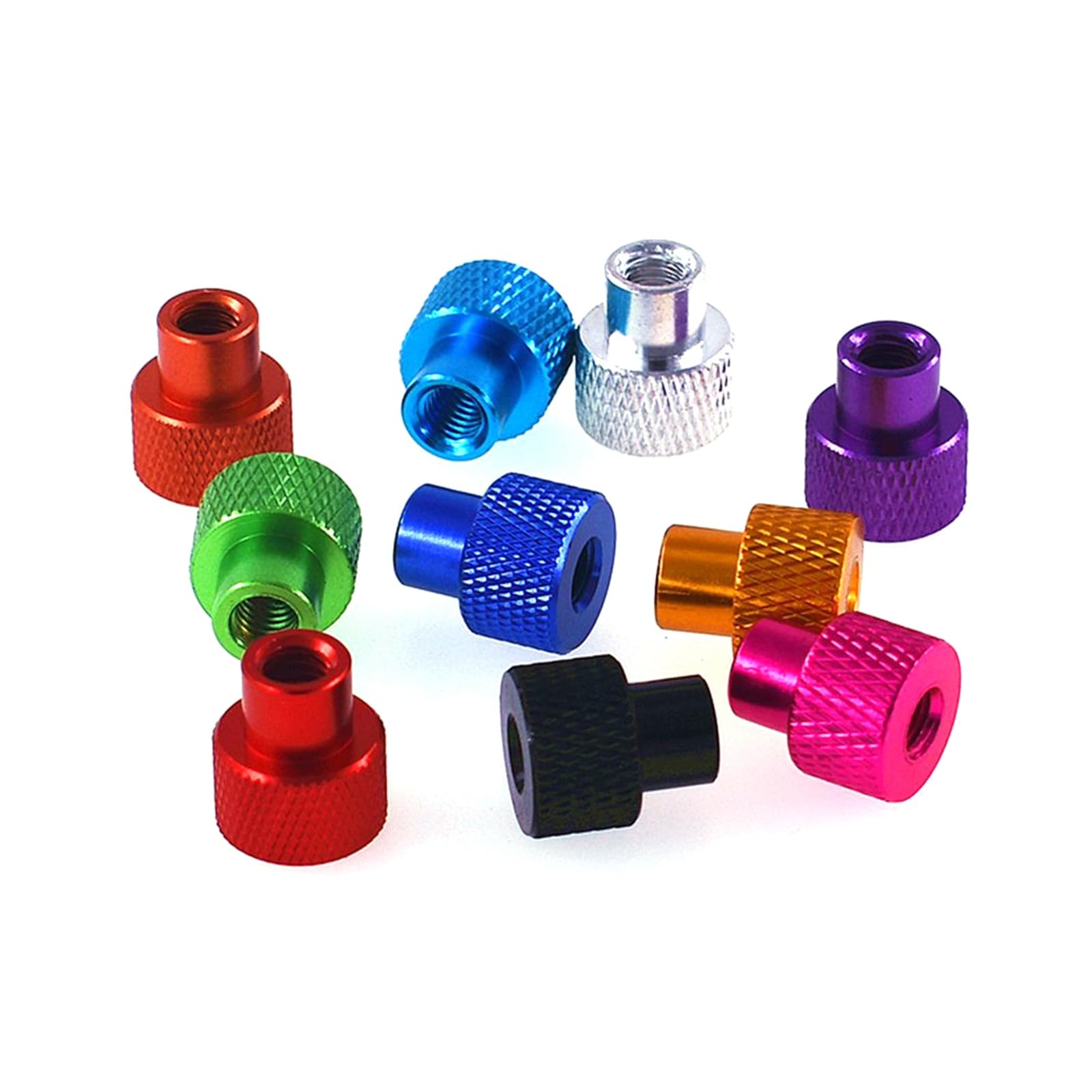 CHAOUYYZ Colorful Knurled Aluminumy Thumb Screws,Nut Cap/Blue/M10