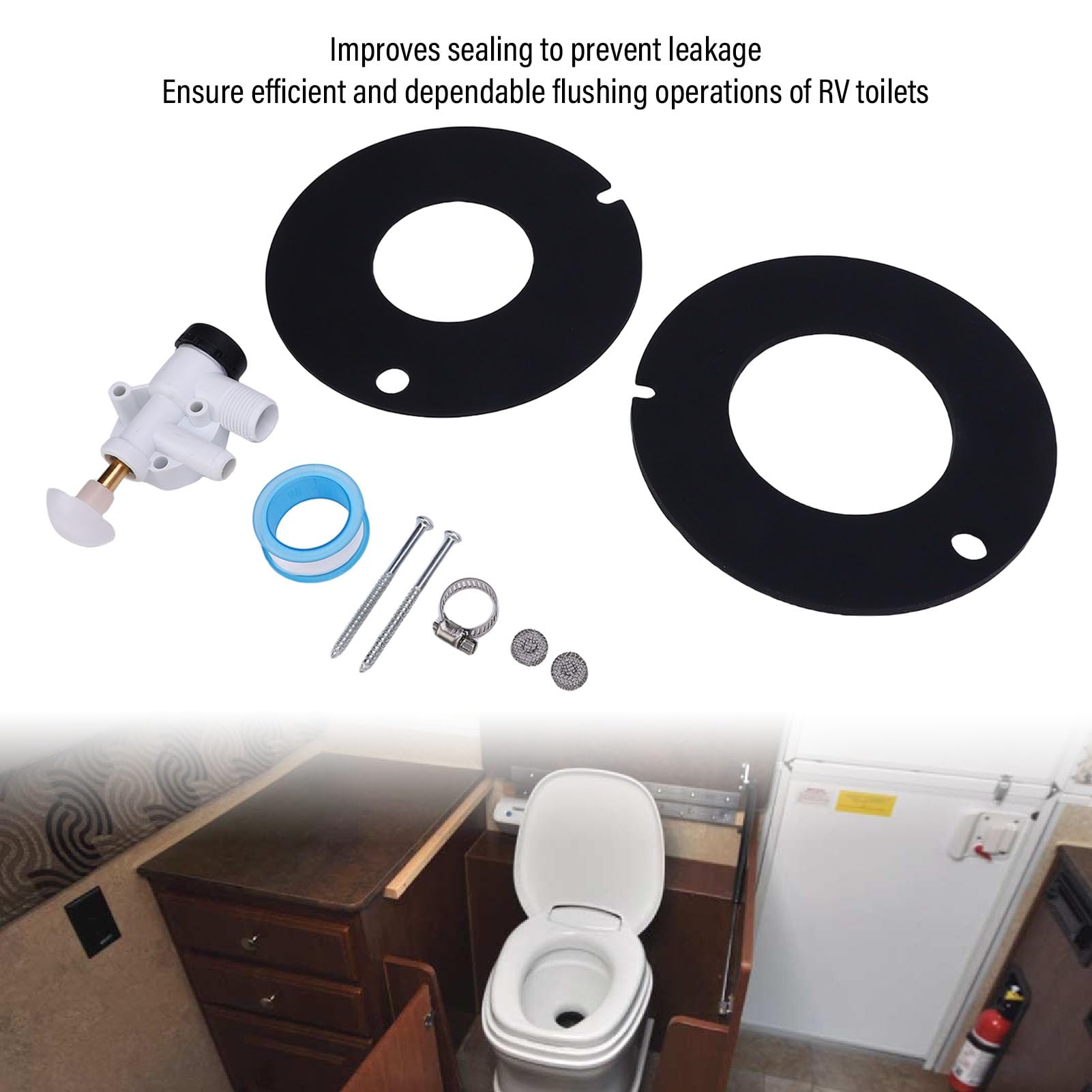 FILFEEL Kit Valvola WC per 385314349 Gruppo di Ricambio per WC e VacuFlush, Parti Combinate da 9 Pezzi
