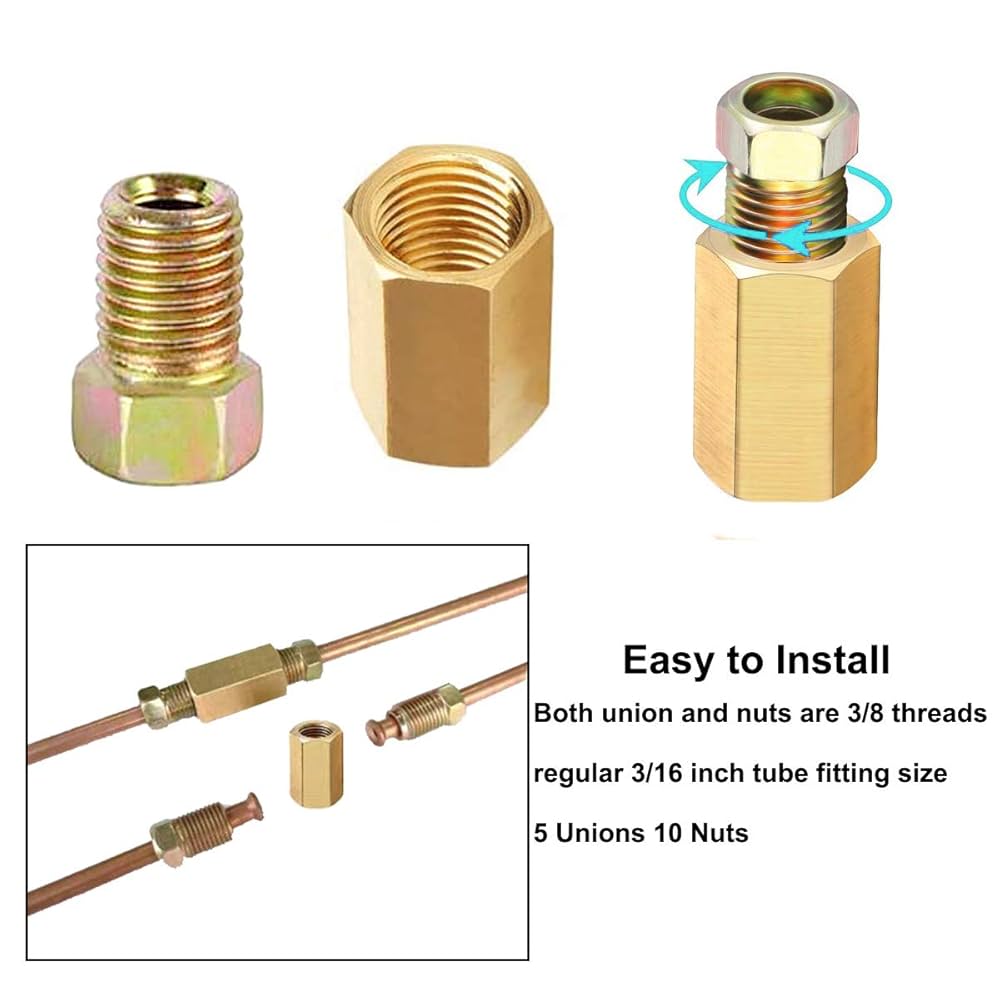 ぶさん用 Amazon.com: MuHize 3/16 Brake Line Fittings - Premium 18 PCS