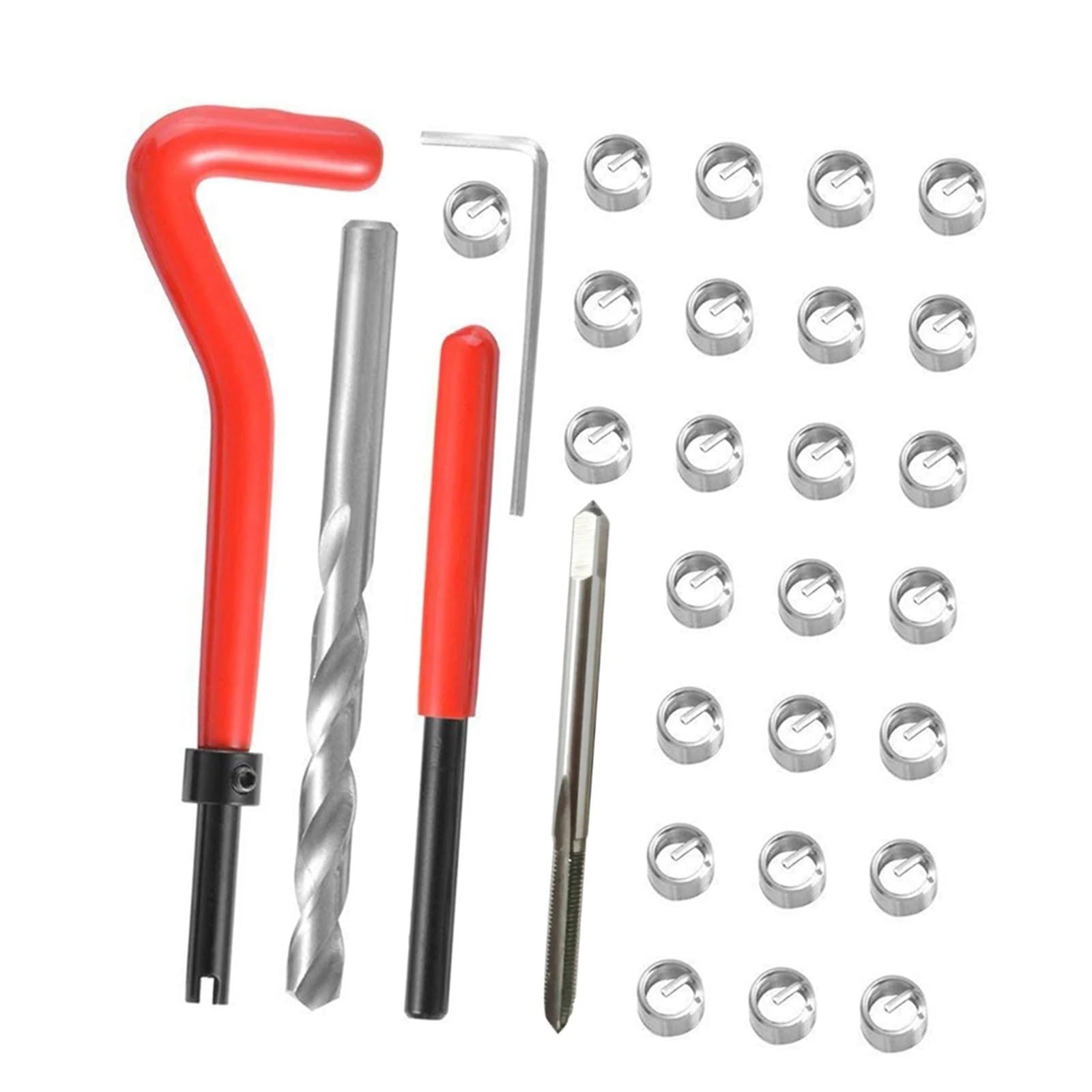 Autotrimgereedschap 20-częściowy zestaw do naprawy gwintów metrycznych Car Pro Coil Drill Tool M3 M4 M7 M9 M11 Car Pro Coil Tool M11*1,5 Kunststof Hevelgereedschap(M11X1.5)