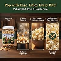 Vista 8 de Princeton Popcorn Signature Easy Pop™ Mushroom Popcorn Kernels – New 2026 Ultra-Premium Variety, Pops Large & Round, Easy-Popping with Fewer Hulls