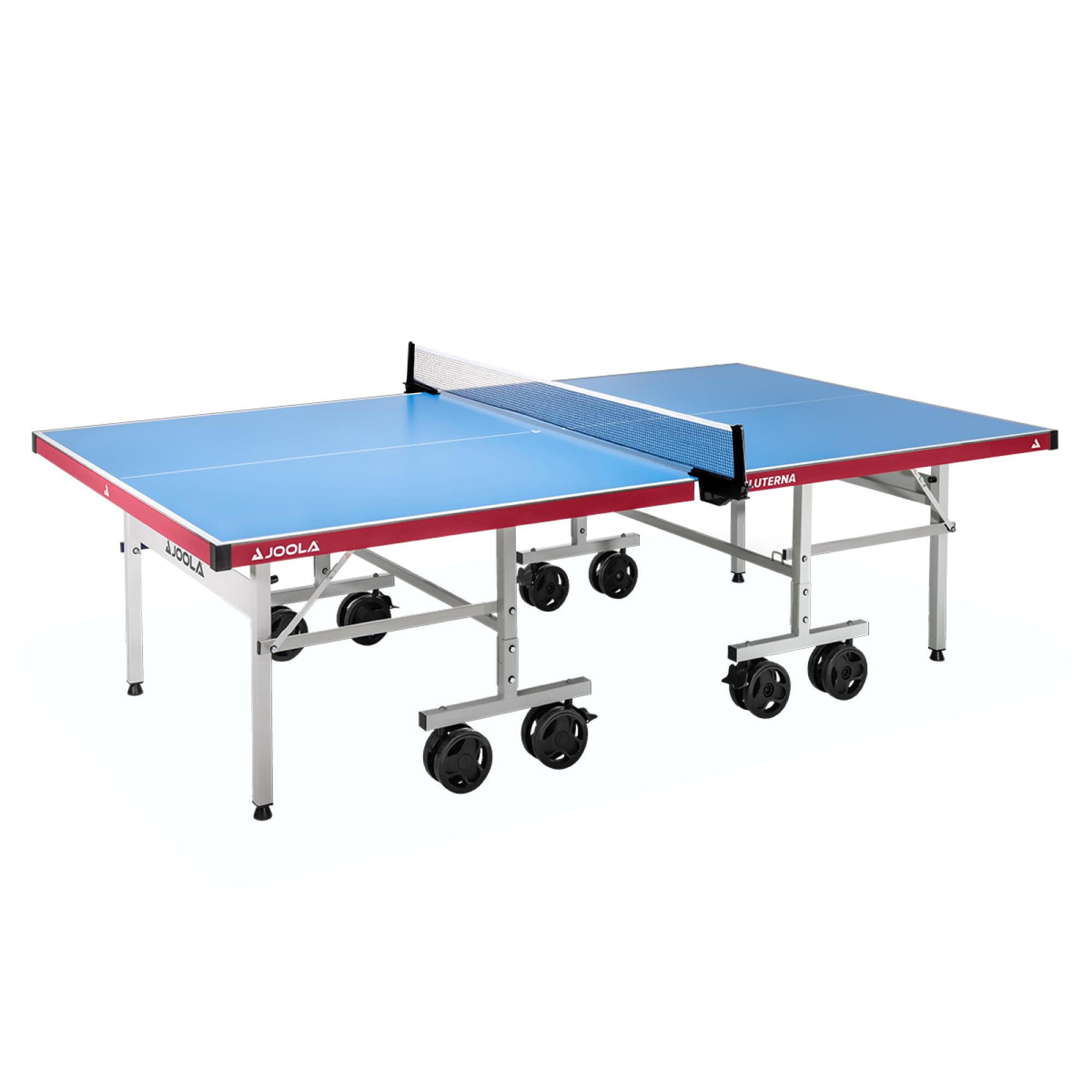 JOOLA Tischtennistisch, Profi Outdoor Tischtennisplatte, Wetterfest - 6 mm Aluminium-Kunststoffverbundoberfläche - Einklappbares Untergestell, inklusive Tischtennisnetz