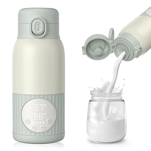 Calentador de botellas portátil para leche materna, fórmula o agua, gran capacidad, 100 W, calentamiento rápido y control preciso de temperatura,