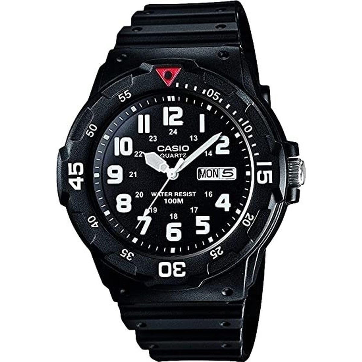 Casio Men's Analog Quartz Watch with Resin Strap – MRW-200H-1B, Black / Black, Strap