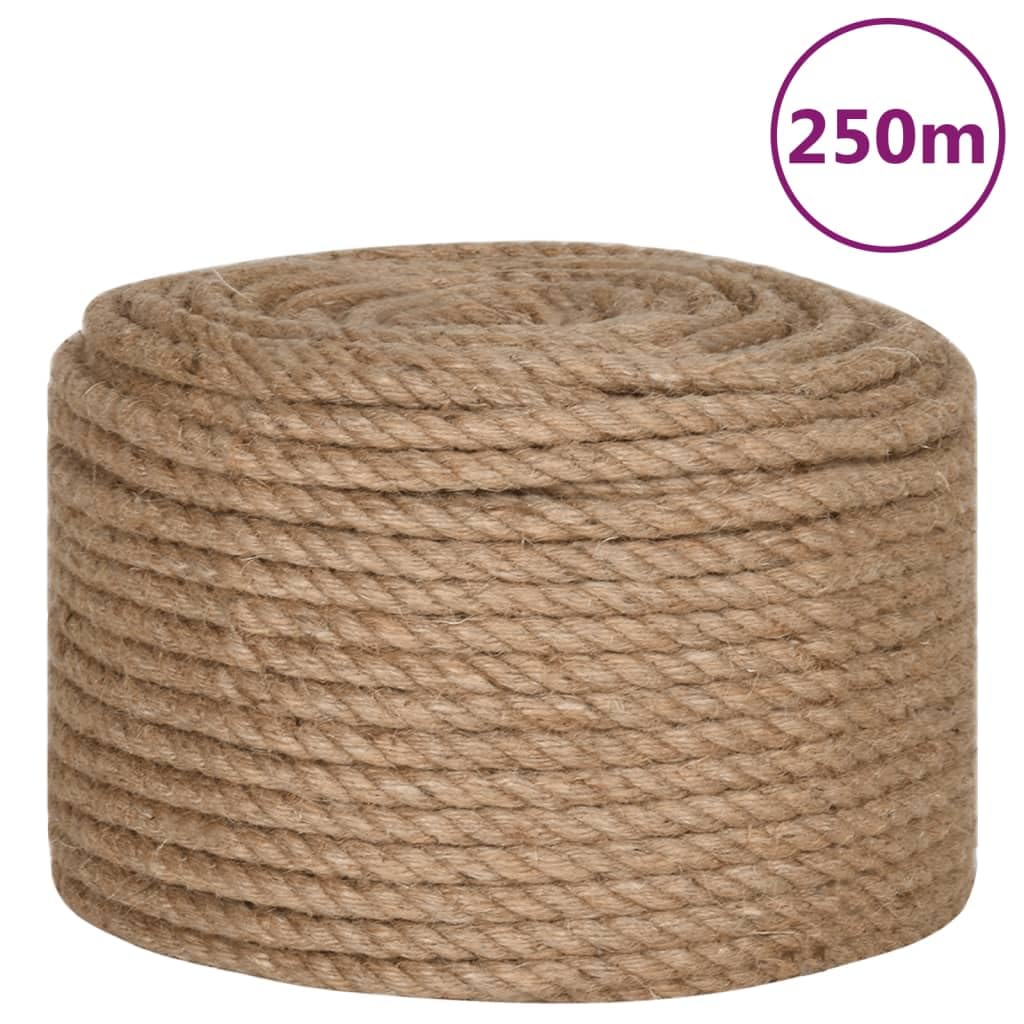 Linia outdoorowa – pleciona lina, Naturalna pleciona lina z juty 50m 8mm odporna na warunki atmosferyczne do dekoracji ogrodniczych(100 M,8 mm)