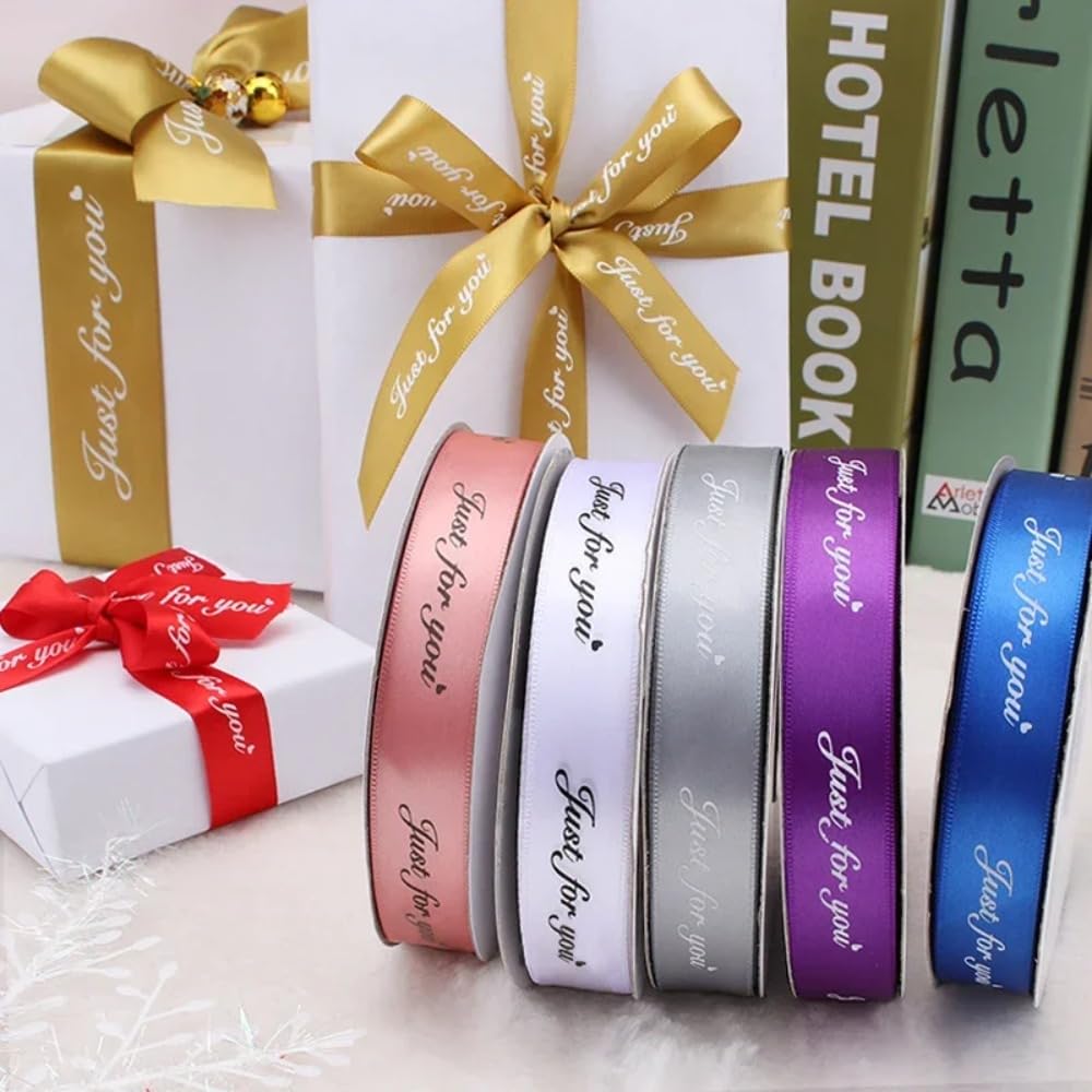 Personalized Ribbon Personalized Wedding Ribbon,Custom Print Ribbon Customized with Your Text for Favors, Wedding, Baby Shower, Party,Custom Ribbon (13mm Ribbon)