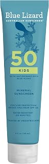 Blue Lizard Kids SPF 50 Mineral Sunscreen Lotion - 100% Mineral, Water-Resistant 80 Min, Paraben-Free, Reef-Safe, 5oz