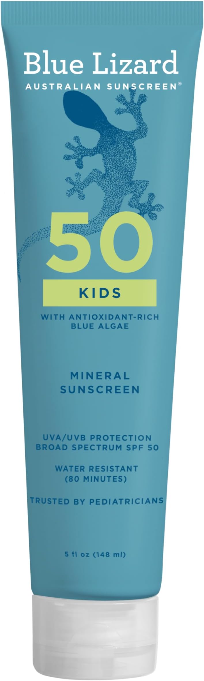 BLUE LIZARD Kids Sunscreen Lotion SPF 50+ 5oz Tube, cream