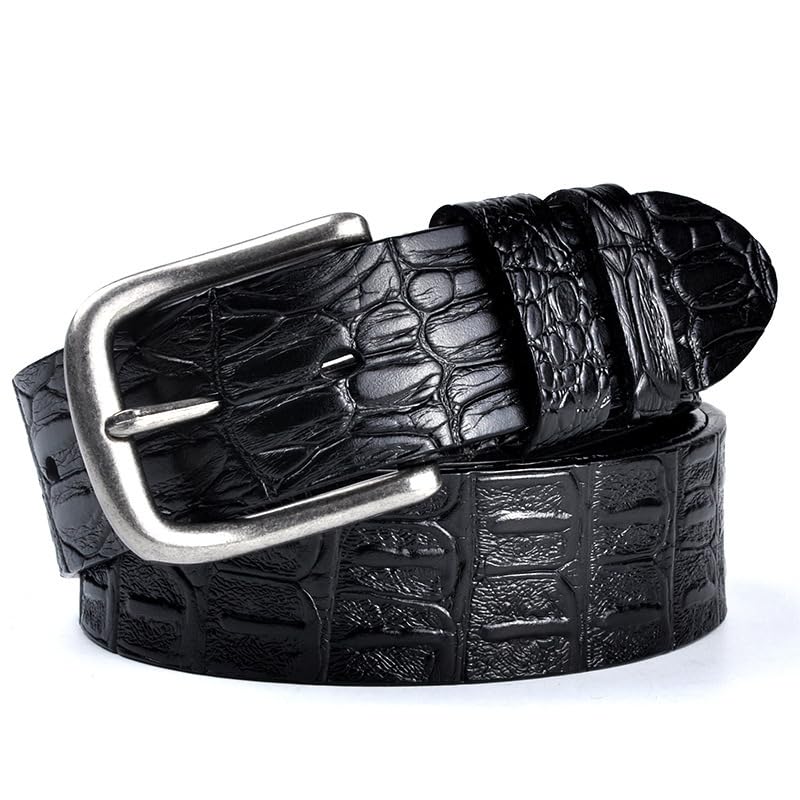 3.8cm Wide Belt Cowhide Belt for Men Unique Casual Versatile Men's Belts Fashion Pin Buckle Men's Belts3