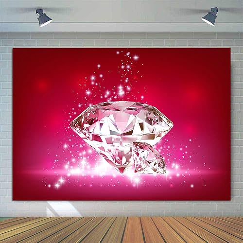 Miniatura 9 de Telón de fondo de diamantes brillantes, gemas de diamantes de cristal grandes (sin brillantina), decoración de boda, telón de fondo de fotos, vinilo