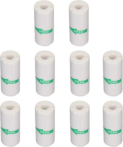 Miniatura 5 de 10 rollos de papel de impresora térmica, 2.24 x 0.98 pulgadas, mini papel de impresión autoadhesivo para papel térmico para recibos, papel de