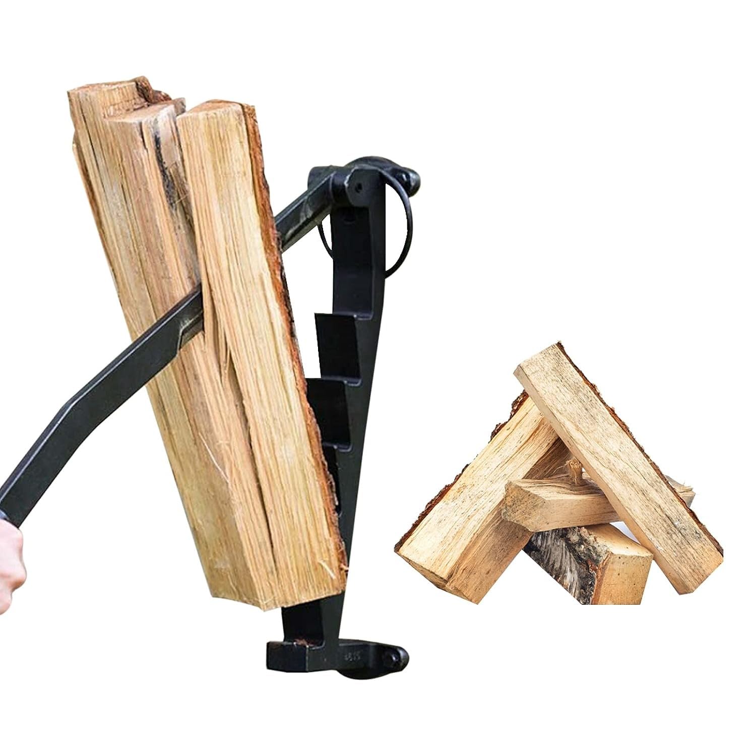 Fendeuse De Bois De Chauffage avec Vis, pour Fendeuse De Bûches Manuelle en Fonte De Bois, Coupe-Bois De Chauffage Robuste À La Main