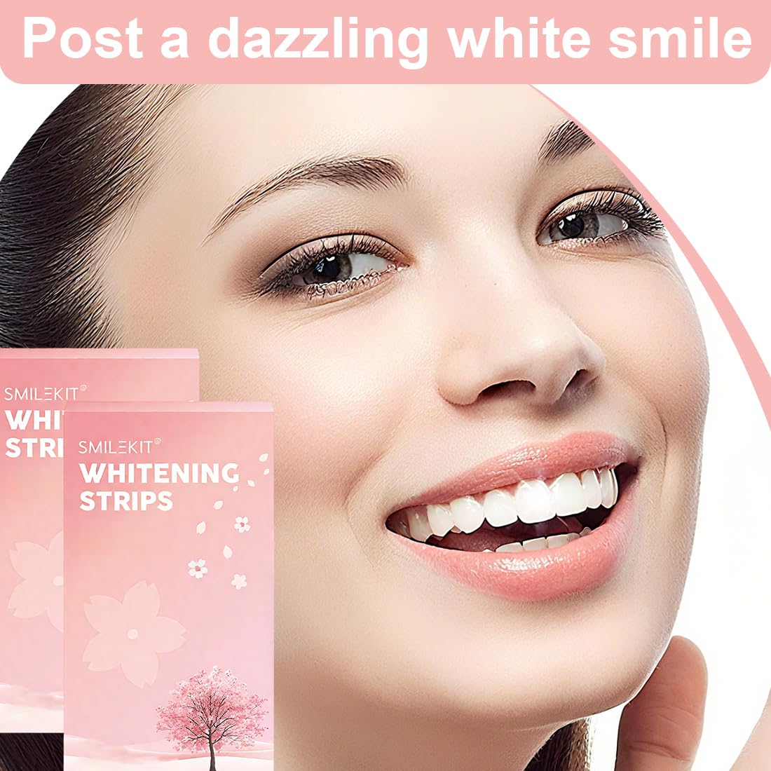 14pcs Steeth Whitening Strips,triscia Sbiancante Denti Strisce Sbiancanti Denti,Per un Sorriso Luminoso e Naturale,Elimina Tache Ostinate di Caffè, Vino e Tabacco