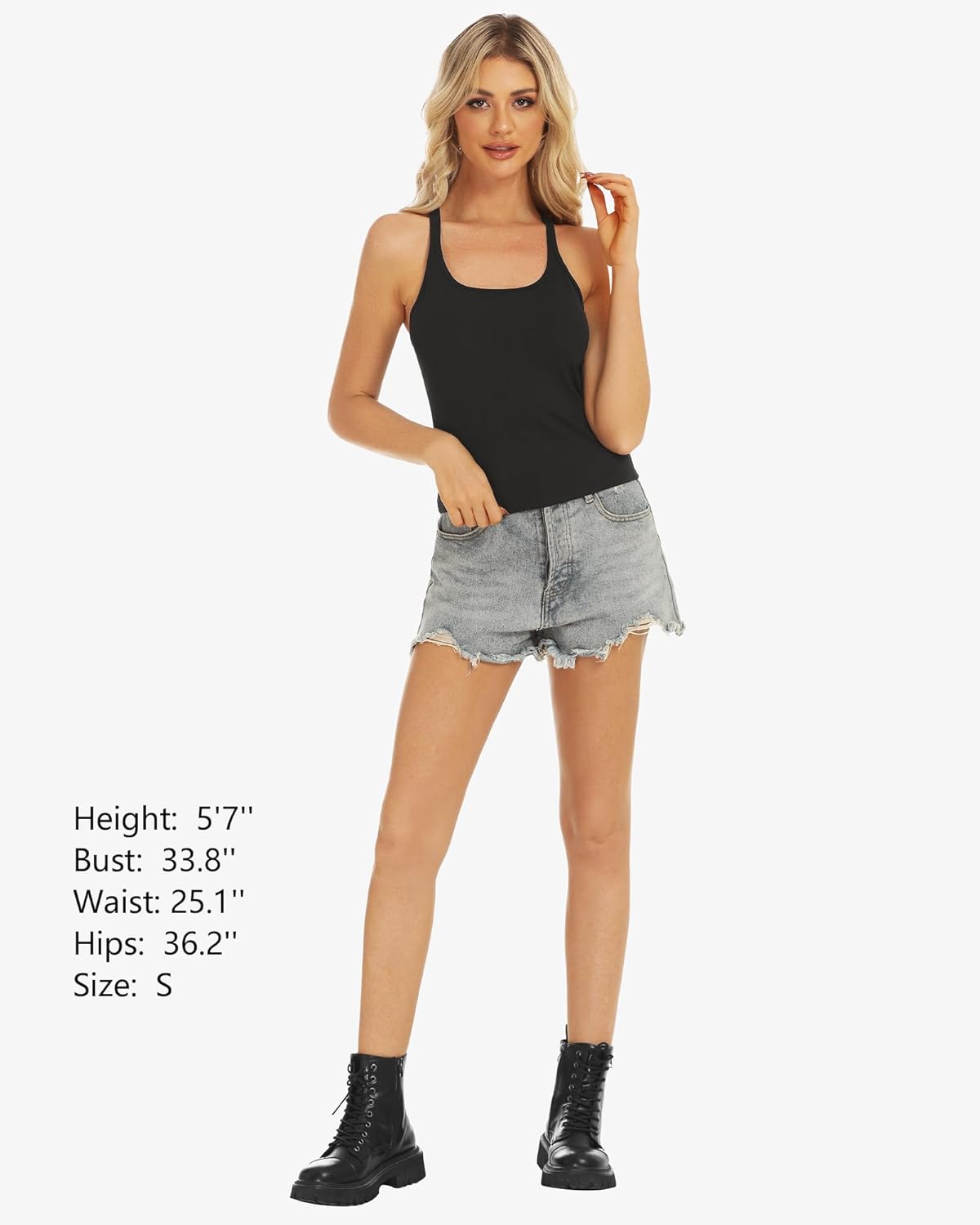 Stelle Women's Sleeveless Tank Tops Scoop Neck Ribbed Racerback Camisole Tops for Workout Casual - Image 8