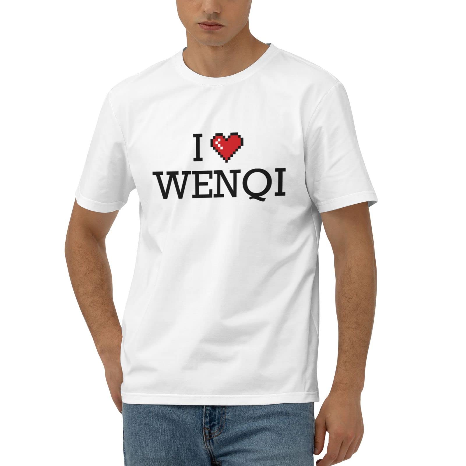 Funny T Shirts for Women I Love Wenqi T Shirt Men's Funny T-Shirt (Color : Colour, Size : Medium)